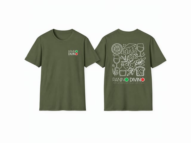 Panino Divino Logo Shirt Olive.
