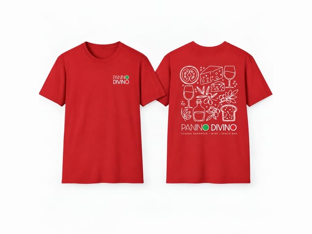 Panino Divino Logo Shirt Red.